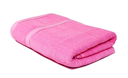 Image of Space Fly Cotton Towels for Bath | 600 GSM Bath Towel | Luxury Towel for Bath | Bath Towel for Men Full Size Cotton | Towel for Bath Women | Cotton Towels for Bath Large Size (Pink)