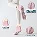 Imagen de BISOUSOX Calcetines de Yoga con Bolsa Mujer Calcetines de Pilates Cortos Antideslizantes Transpirable Algodon Gimnasio Barra Fitness Regalo para Mujer Madre Embarazada 3 Pares