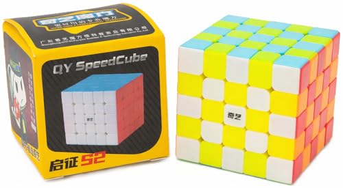 Image of QiYi QiZheng S2 5x5 Stickerless Speed Cube - Smooth & Durable 62mm Non-Magnetic 5x5x5 Puzzle Cube, Lightweight Design with Sturdy Build, Bright Colors for Beginners & Cubers