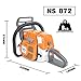 NEO-TEC NS872 72cc Gas Chainsaw Motosierra de Gasolina with 28 inch Bar Chain 3.6KW 4.9HP 2-cycle All Parts Compatible with G372 MS 038 380 381 Magnum for Forest Garden Farm Tree Wood Cutting