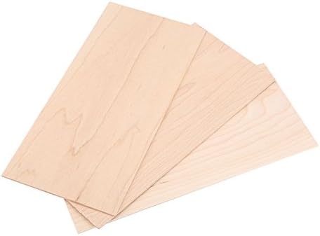 Guitar Veneer, 3Pcs Maple Wood Guitar Head Veneer Shell Sheet Headplate Replacement