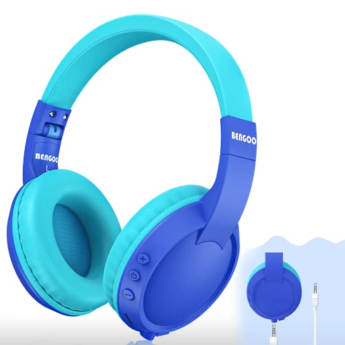 Kids Headphones, BENGOO GK-01 Kids Bluetooth Headphones, Toddler Headphones, Wireless/Wired/TF Mode, 85db Volume Safe Limit, Wireless Headphones for Kids Boys Girls for School iPad Tablet, Age 3-14