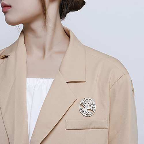 Winssigma Stainless Steel Brooch Pin For Women Men, Leopard Pin Tree Of Life Pin Rose Brooch Deer Pin Crown Pin #TOP3