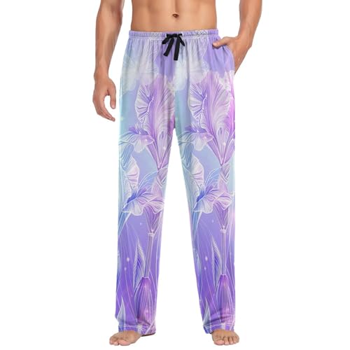 Men's Pajama Pants Dreamy Galaxy Flowers Sleep Pajama Lounge Pant with Pockets, Elastic Waistband3