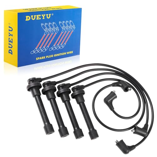 DUEYU ST-4179 Ignition Spark Plug Cable Wire Set of 4 for