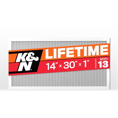 Filtre à air K&N 14 x 30 x 1 lavable Merv 13 pour système de chauffage CVC