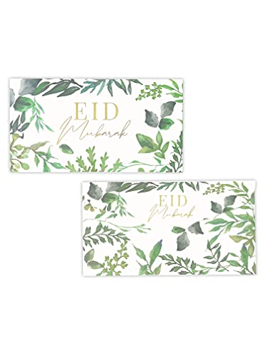 Eid Mubarak Envelopes | Set Of 6 Assorted Envelopes | Happy Eid Money Gifts | Gift Card Holder | Eidi Envelope For Cash | Unique & Colorful Envelope Cards, Gold, 6.88 Inx3.75 In #TOP3