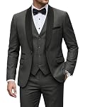 YND – YND Herren-Smoking-Set, 3-teilig, schmale Passform, Schalkra