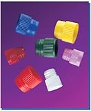 Stockwell Scientific 8585Y Hollow Top Plug Caps for 16 mm Test Tubes, Yellow (Pack of 1000)