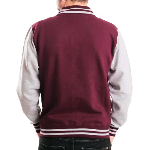 Casaco Masculino College Blusa de Frio Jaqueta Masculina Moletom Letra E (Bordô, P)