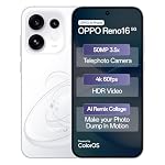 Oppo Reno16 5G (Starry White, 12GB, 256GB) | 3D Design | 50MP 3.5X Telephoto Camera | 4K 60fps HDR Video | AI Remix Collage | Snapdragon 7 Gen 4 | 6700mAh 80W SUPERVOOC | ColorOS 16 | IP69K