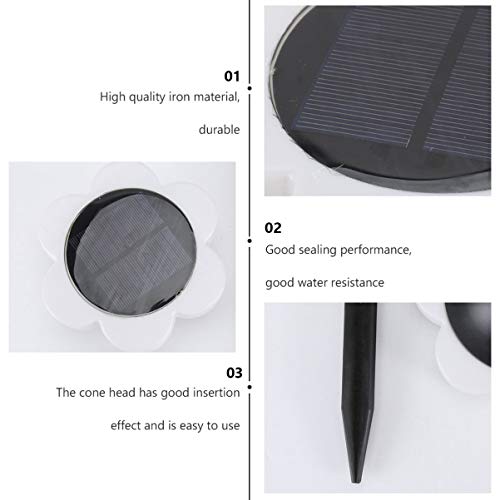 NICEXMAS Luz Solar de Gramado Led 7 Cores Em Forma de Flor Jardim Paisagem Lâmpadas de Estaca Holofo