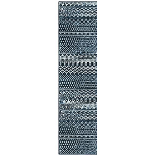 Mohawk Home Prale Denim Geometric (2' X 6') Runner Rug #TOP2