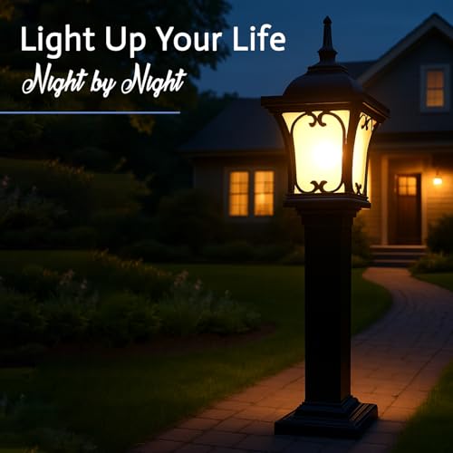 Image of GIGAWATTS Apple 30 Outdoor Garden Light - 101% Rust & Waterproof Die-Casting Aluminium Exterior Lamp for Garden, Boundary Street & Home Entrances (B22 Holder, Bulb Not Included, Black)