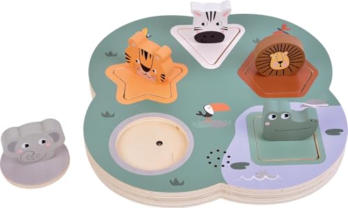 Puzzle 3D Safari en bois pour animer les fins d'après-midi de bébé