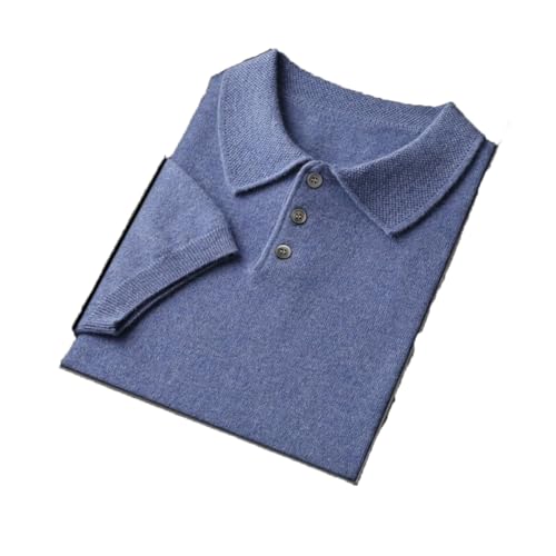Men’S Turn-Down Collar Short Sleeve Pullover Vest Business Casual Knitted 100 Cashmere Solid Color Jumper Tops