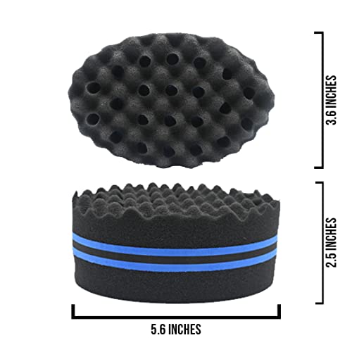 Melo Blue Double-Sided Curl Sponge Twist Brush For Short Afro Hair Care And Defined Natural Curls (1 Piece) #TOP1