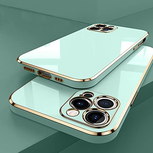 Coque iPhone 11 Pro Max silicone souple carrée couleur vert menthe