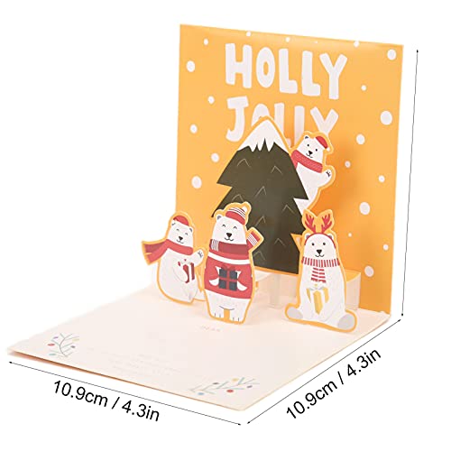 Nurnesy Cartão de feriado tridimensional, processo de prata suave e quente, formato especial de Nata