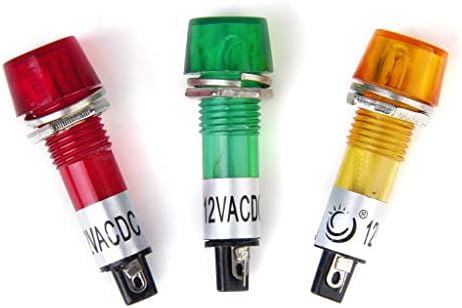 Lampe Témoin D'avertissement LED 8 Mm 12V - Couleurs Multiples, étanche IP67, Pour Tableau De Bord Voiture/bateau