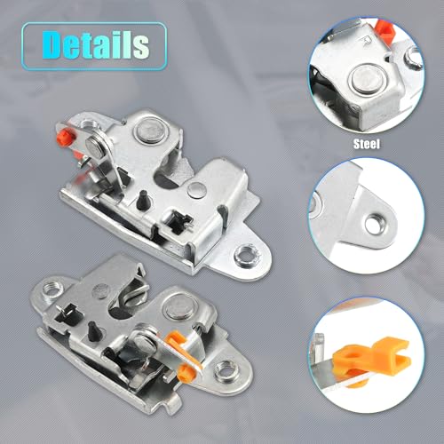 Image of X AUTOHAUX Replacement Rear Liftgate Door Lock Actuator for Toyota Tacoma 2005-2006 Tailgate Latch Assembly No.6578004030 /6579004040 Silver Tone 1 Pair