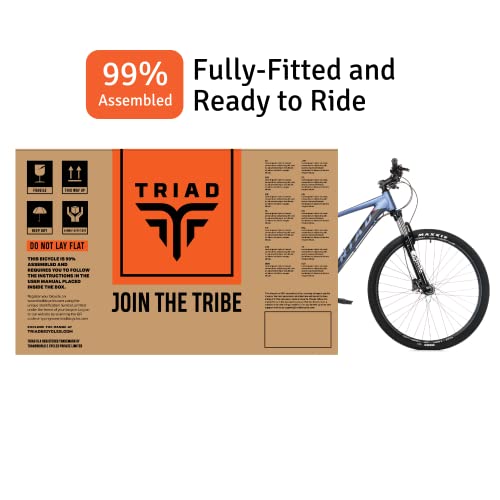 Image of TRIAD Unisex M7 29T 21 Speed - Fully Fitted 18 Inch Frame, Mountain Bicycle (15+ Years, Grey)