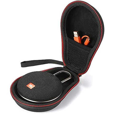 Hard Travel Case for JBL Clip 2/JBL Clip 3 Bluetooth Portable Speaker Carrying Storage Bag. Fits USB Cable - Black(Black Lining) Cover