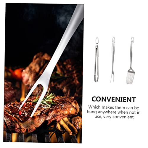 Kit de herramientas para parrilla de acero inoxidable GALPADA 3 piezas miniatura 4