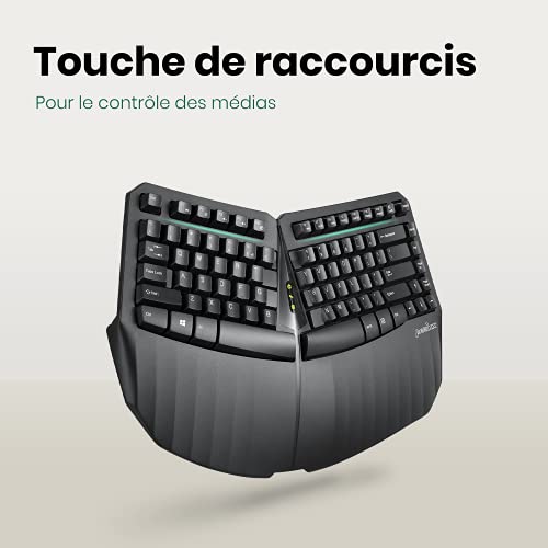 Mini clavier ergonomique sans fil Perixx PERIBOARD-613B AZERTY Mac PC
