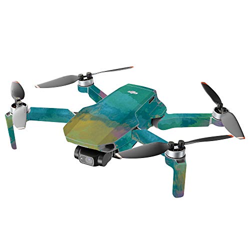 MightySkins Compatible with DJI Mini 2 Portable Drone - Watercolor Blue | Protective, Durable, and Unique Vinyl Decal wrap Cover | Easy to Apply, Remove, and Change Styles | Made in The USA by MIGHTY SKINS - Image 2