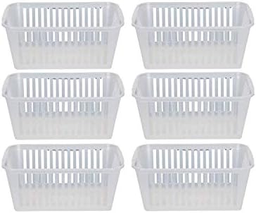 KARRMA. | Set of 6 Plastic Handy Basket 37cm Storage Basket Clear - Fashionable Touch - Perfect Match for any Decoration