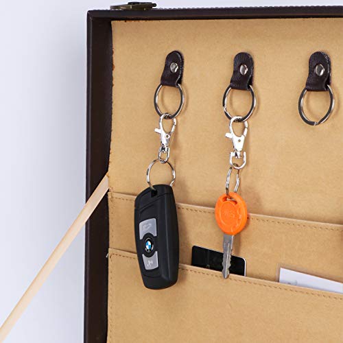 5 Set Key Chain Key Rings Metal Swivel Clasps Snap-On Keychain Ring Hook Spring Clip Snap Hook Lobster Clasp for Keys, Lanyards Jewelry Findings, Round Edged - Thumbnail 5