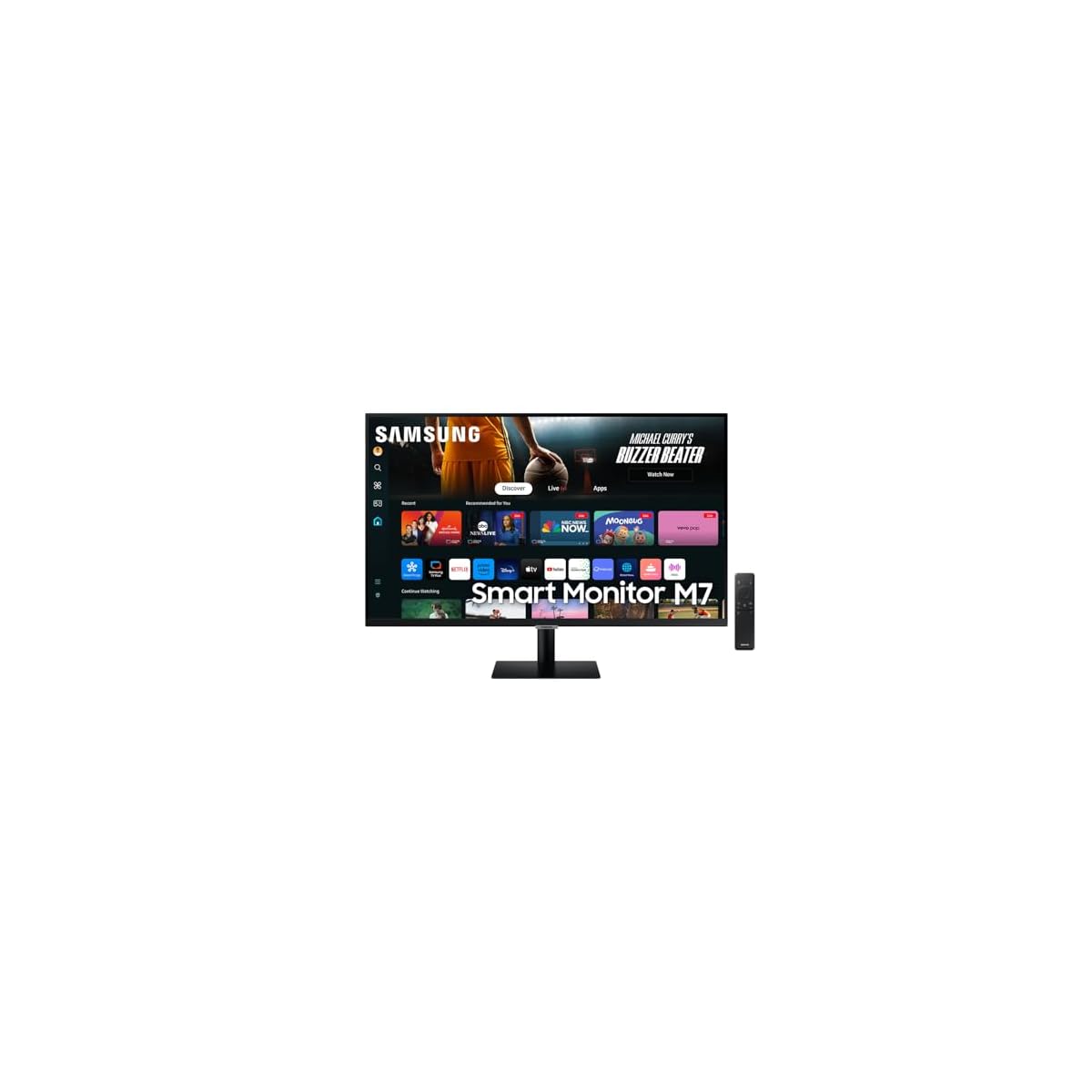 Samsung-Smart-Monitor-M7-S32DM702-Flat-32-3840x2160-UHD-4K-Smart-Hub-con-app-di-streaming-Office-365-Gaming-Hub-Speaker-integrati-Telecomando-WiFi-HDMI-USB-C