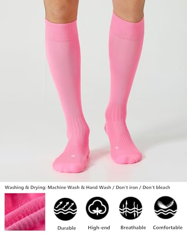 Image of CS CELERSPORT 2 /3 Pack Soccer Softball Baseball Socks for Youth Kids Adult Multi-Sport Compression Knee High Socks
