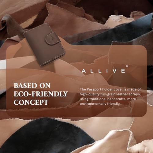 ALLIVE Genuine Leather Passport Holder