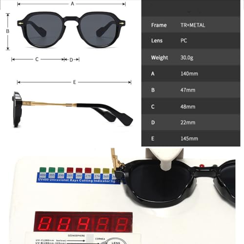 Image of Oval Sunglasses for Women - Rivet Detail Gradient Shades Protection, Vintage-Inspired Fashion Eyewear, Chic Sun Glasses