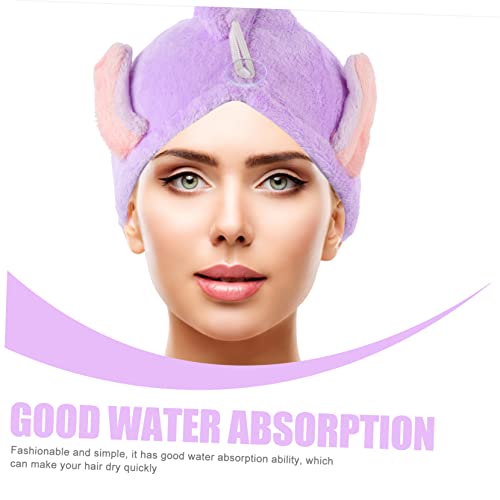 FRCOLOR 8 Peças Chapéu De Cabelo Seco De Lã Coral Toalha De Microfibra Para Cabelo Toalha De Cabelo