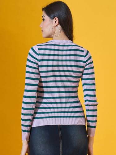 Image of 98 Degree North Women Round Neck Sweater-G1579-L.Camel