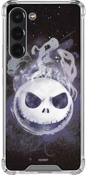 Skinit Clear Phone Case Compatible with Galaxy S23 Plus - Officially Licensed Disney The Nightmare Before Christmas Jack Skellington Face Art Design
