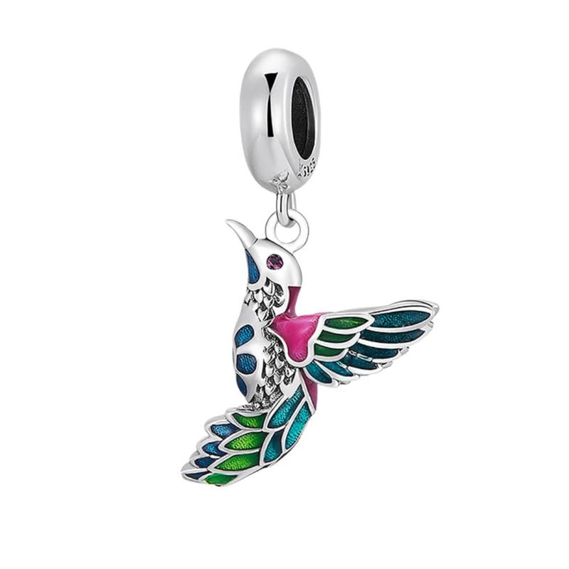 Bird Charm Beads for DIY Jewelry Copper Epoxy Accessories-image-22