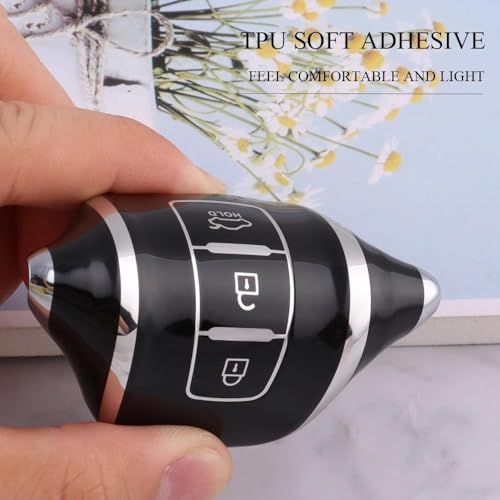 Boîtier clé TPU Hyundai IX35 antichoc et élégant avec porte-clés robuste - 5