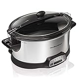 Hamilton Beach Portable 6-Quart Stay or Go Programmable Slow Cooker with Lid Lock, Dishwasher-Safe Crock (Inactive)