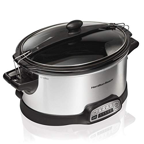 Hamilton Beach Portable 6-Quart Stay or Go Programmable Slow Cooker with Lid Lock, Dishwasher-Safe Crock (Inactive)
