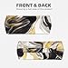 Black and Gold Swirl Liquid Ink Marble Workout Headbands Fashion Sports Sweatbands Yoga Hairbands for Fitness Athletic Non Slip Wicking Headscarf for Men Womens Girls Summer Accessories Elastic Bands