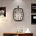 Menterry Large Retro Rectangle Wall Clock, Black Antique Vintage Style, Battery Operated Silent Decor Wall Clocks for Living Room,Farmhouse,Kitchen,Office (15.5