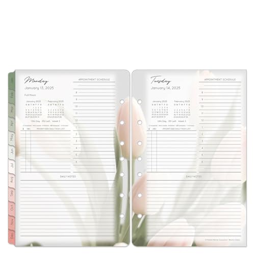 FranklinCovey - Blooms One Page Per Day Ring-Bound Planner (Classic, Jan 2025 - Dec 2025)