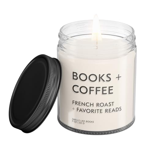 Books and Coffee Bookish Reading Candle - Literary Inspired Gift