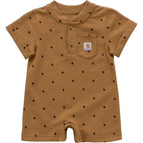 Carhartt Kid's CM5413 Short-Sleeve French Terry Romper - Girls