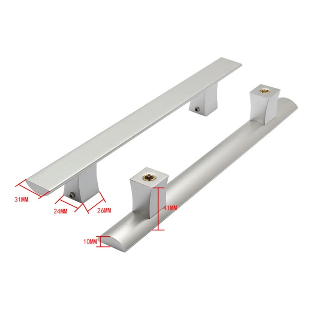 Klamka do drzwi przesuwnych Heavy Duty Barn Door Hardware Handle Szafa Dwustronna klamka do drzwi, stop aluminium (Color : Black, Size : 500MM)