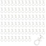 TILONKJ 120 Stück Gardinenröllchen für Schiene, Gardinenhaken Gleiter, Weiß...